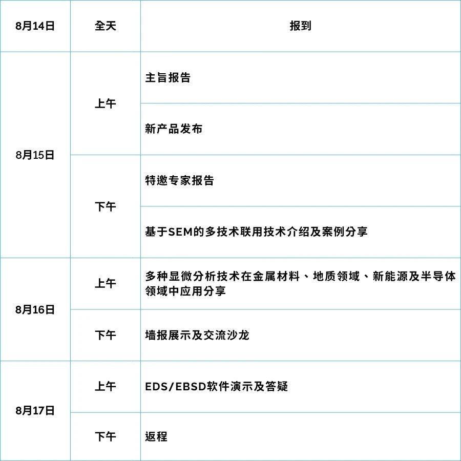 活动日程